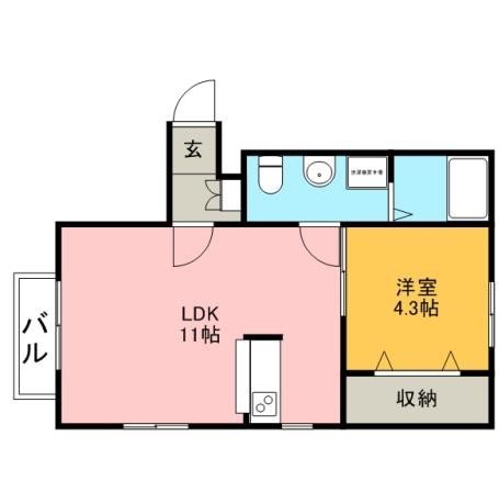 クレサ空港前の間取り