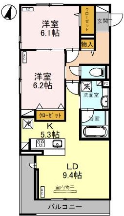 さいたま市北区本郷町のアパートの間取り