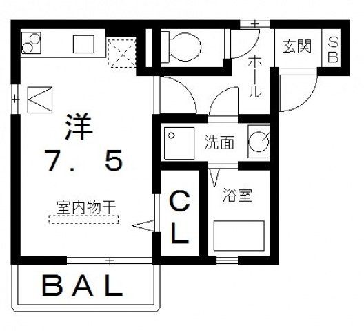 柏原市本郷のアパートの間取り