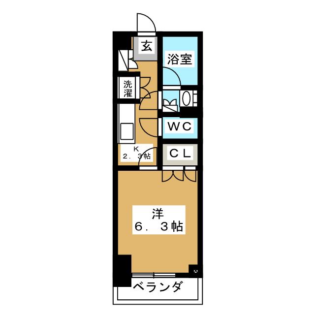 墨田区緑のマンションの間取り