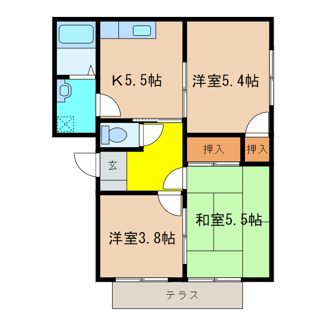 フレグランス北神戸Ｇ棟の間取り