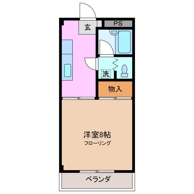 鈴鹿市柳町のマンションの間取り