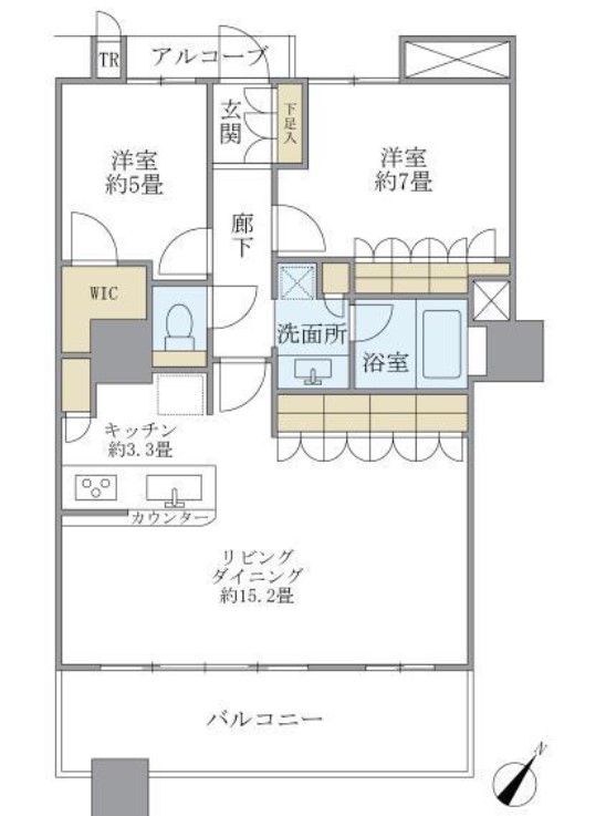 江東区有明のマンションの間取り