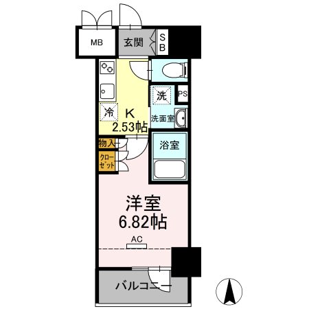 ホウエイコート秋葉原の間取り