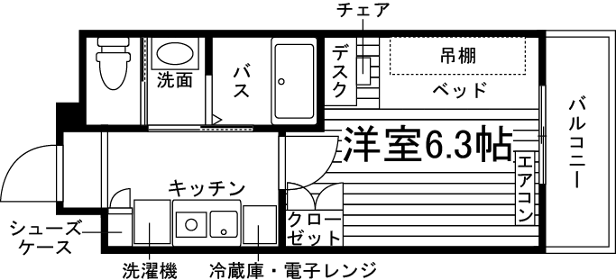 学生会館 Alivis大分大学前［食事付き］の間取り