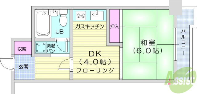 ダイアパレス仙台中央の間取り