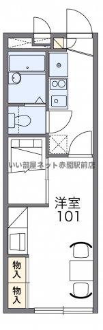 レオパレスＩＮＡＭＯＴＯの間取り