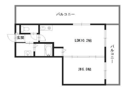 ネオクオーツ幸　弐番館の間取り