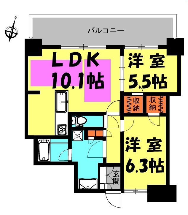 グローリオ越谷ステーションタワーの間取り