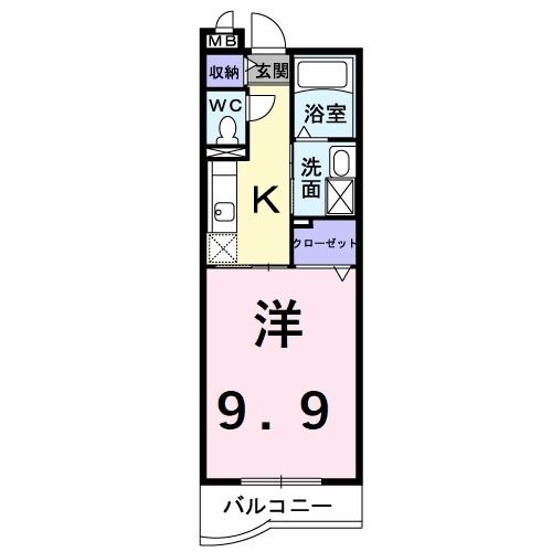 豊田市瑞穂町のマンションの間取り