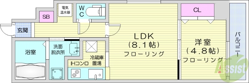 イリオス中島公園の間取り