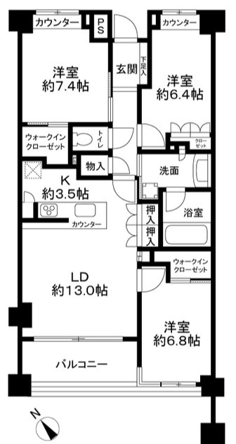 レクセル府中西府の間取り