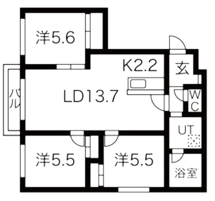 プレミア山の手の間取り