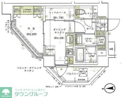 ベルジェンド西日暮里グランセルサの間取り