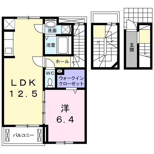 岡崎市宇頭北町のアパートの間取り