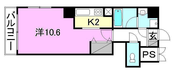 アスプラス横河原の間取り