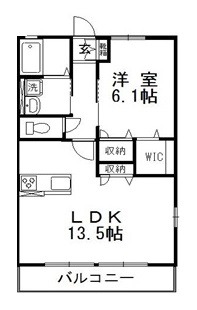 【倉敷市連島町連島のアパートの間取り】