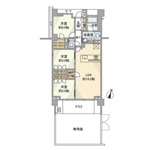 杉並区井草のマンションの間取り