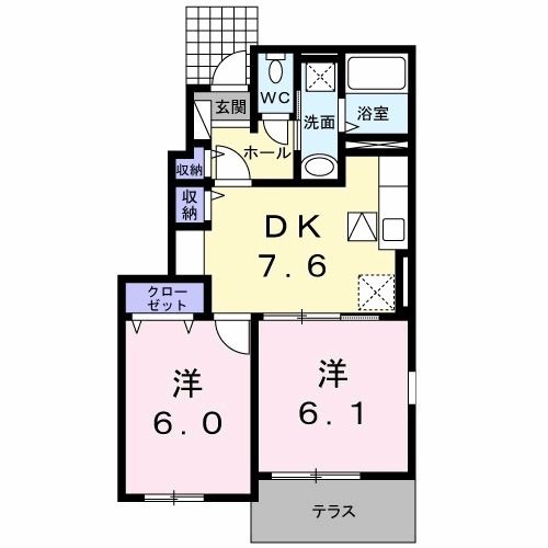 グレーシア　Ｂの間取り