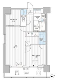 市川市市川のマンションの間取り