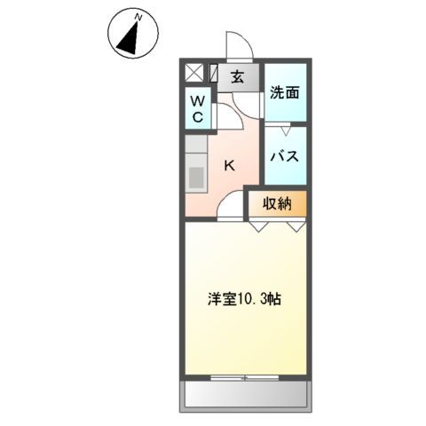 弥富市五明のアパートの間取り