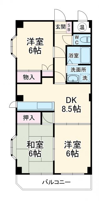 グランデュール大和の間取り