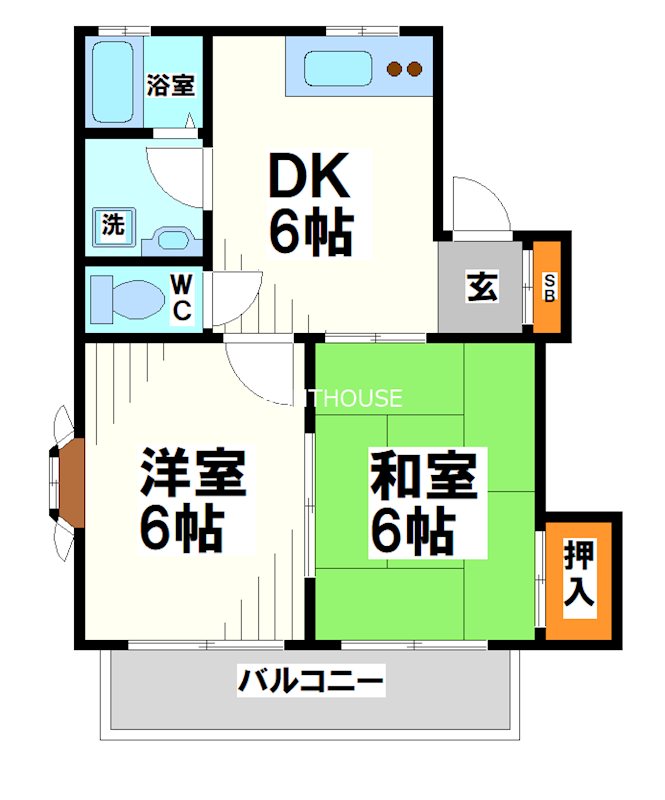 府中市押立町のアパートの間取り