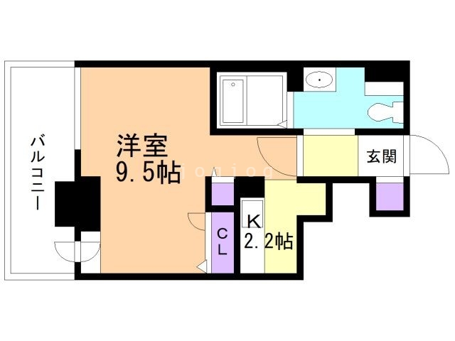 札幌市中央区北四条東のマンションの間取り