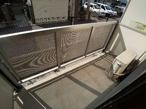 バルコニー　エアコン設置