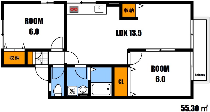 セジュール安東の間取り