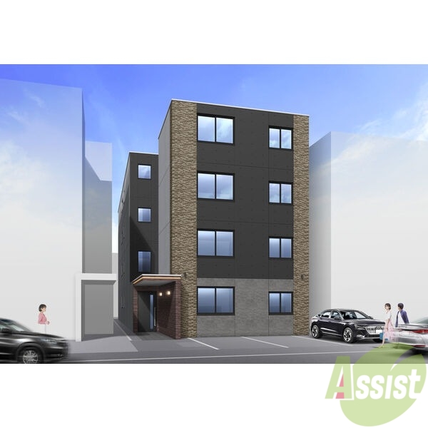 建物外観　完成予想パース　中央区北１３条西「ＯＮＥ－ｓｏｅｎ」