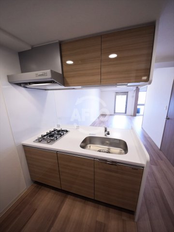 キッチン　プレサンス心斎橋ニスト　2口ガスシステムキッチン