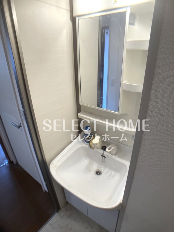 洗面設備　独立洗面化粧台が付いています