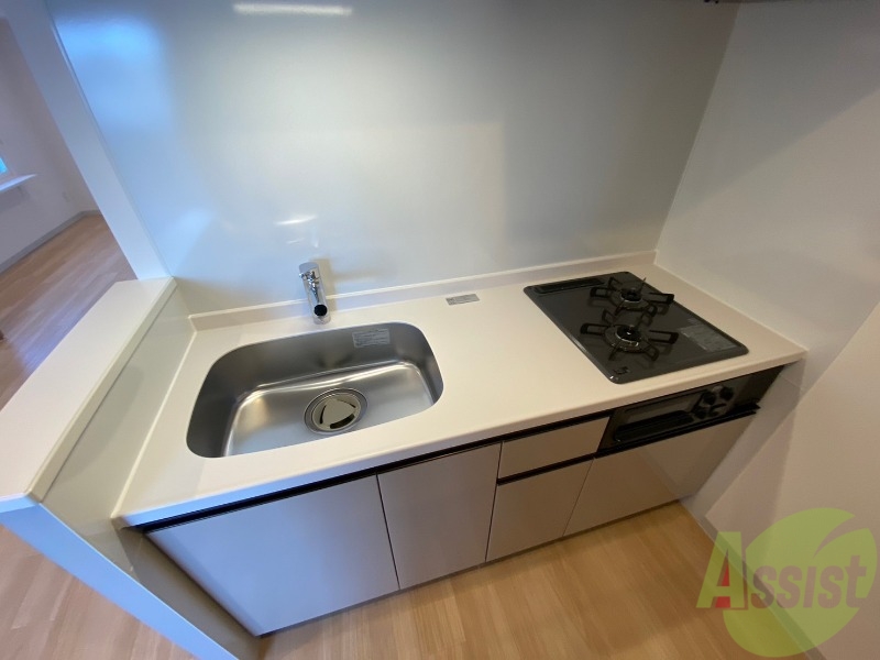 キッチン　２口システムキッチンなので、すぐお料理に使えます！