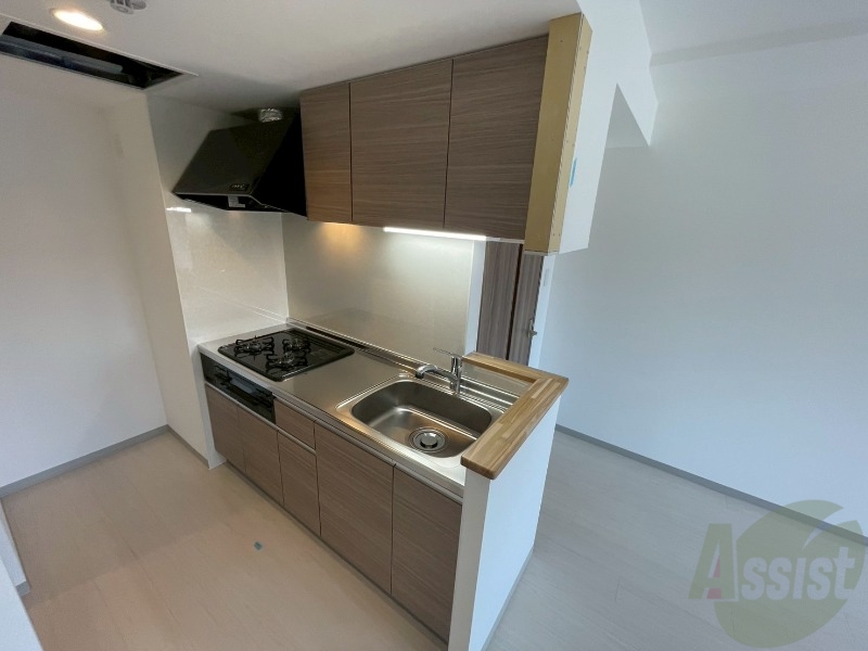 キッチン　洗い場が大きくて洗い物もしやすそうです。