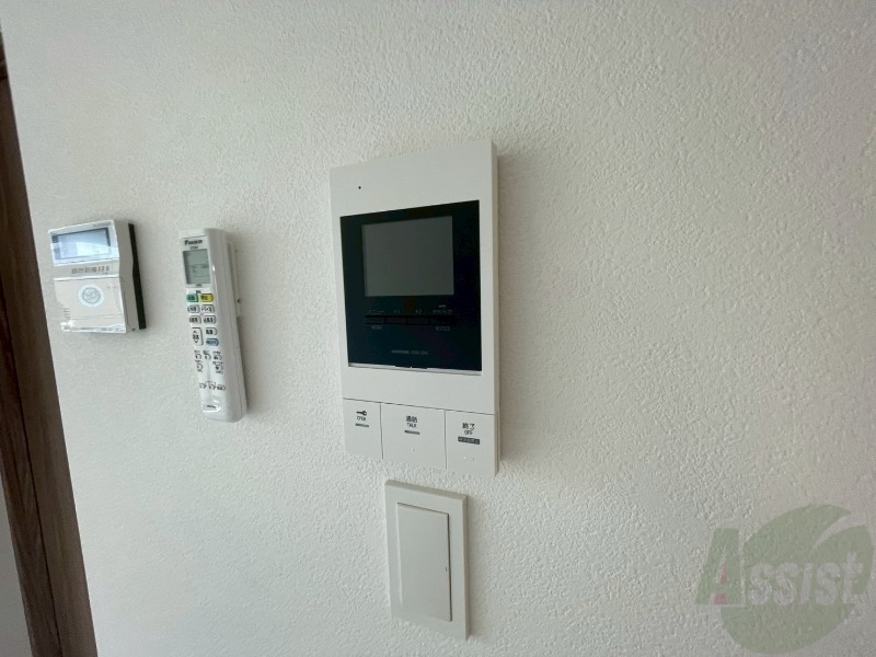 セキュリティ　モニタ付インターホンでセキュリティ面も安心です。