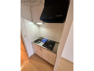 キッチン　２口コンロ付きのシステムキッチンです♪