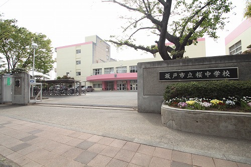 中学校　坂戸市立桜中学校（中学校）まで215m