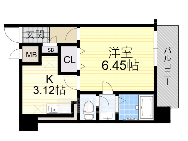 地下鉄谷町線 野江内代駅 徒歩4分 10階建 築22年の間取り写真