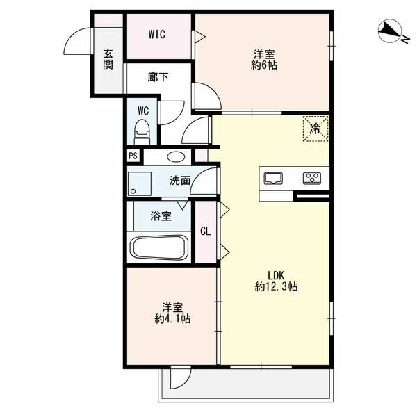 D-room灘北通の間取り写真