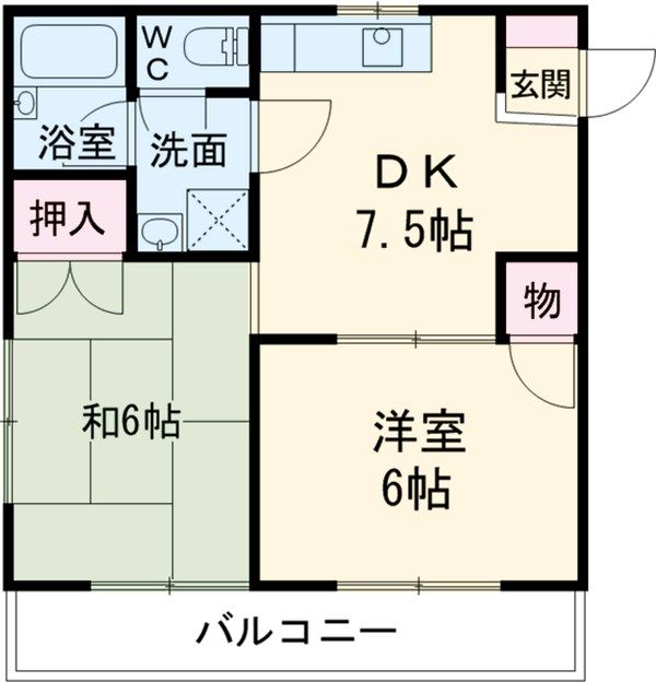 メゾン柏Eの間取り写真
