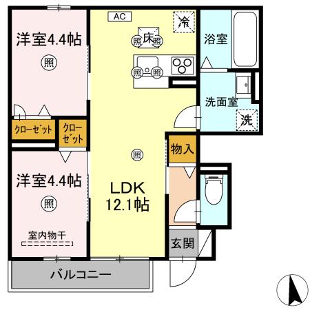 フィオーレIIIの間取り写真