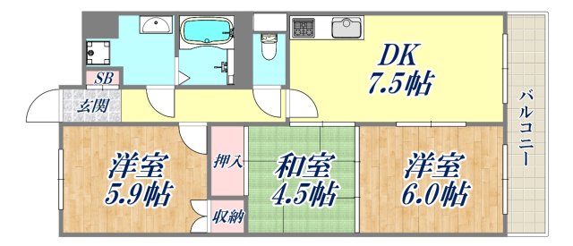 コスモライフ武庫の間取り写真