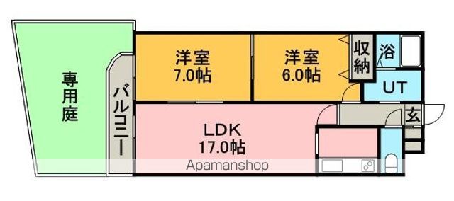 地下鉄東西線 大谷地駅 徒歩10分 4階建 築26年の間取り写真