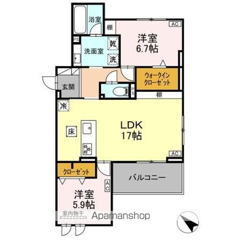 セレスティア伝馬の間取り写真