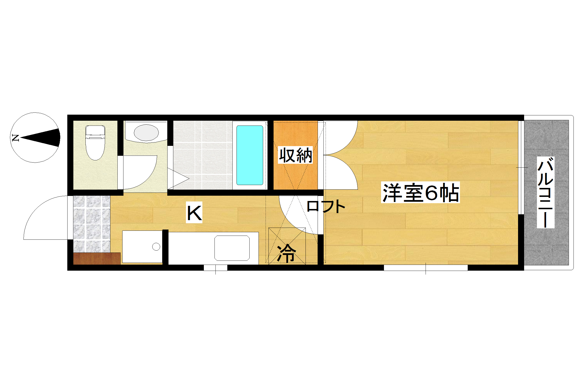 サンプラザ萩野町の間取り