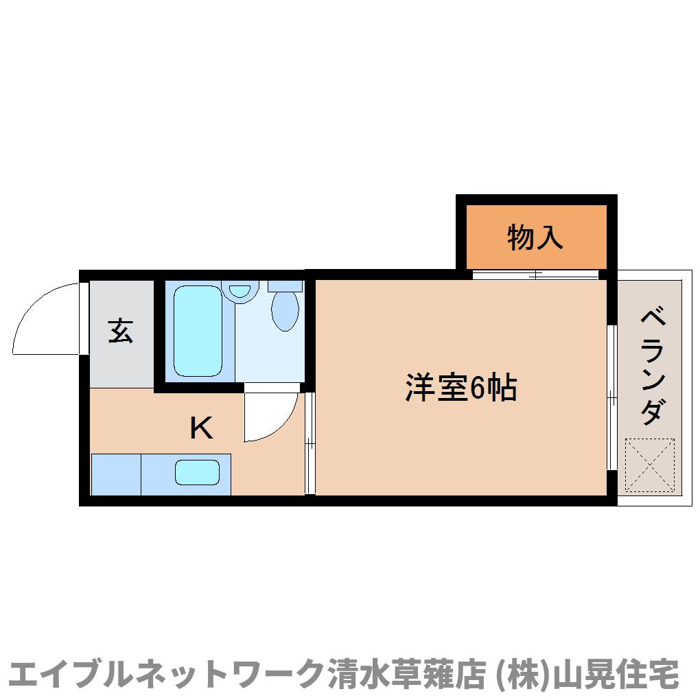 静岡市清水区草薙のマンションの間取り