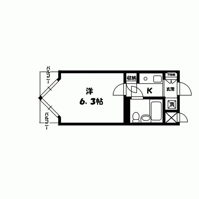 デトムワン鴨川の間取り