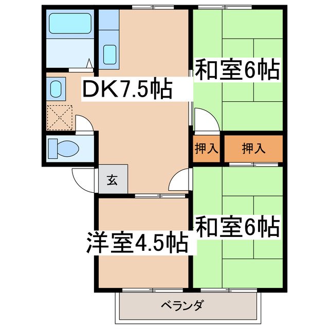 ハイツ平林Iの間取り