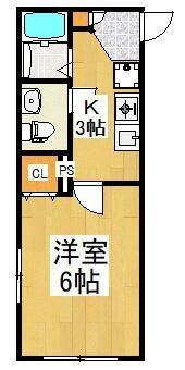 東京都東村山市秋津町２（アパート）の賃貸物件の間取り